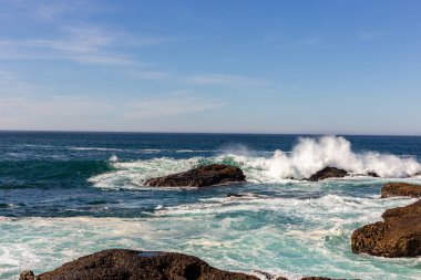 Deniz kıyısının güzel manzarası