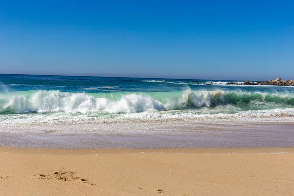 Beautiful Beach Waves Blue Sky — Stock Photo, Image