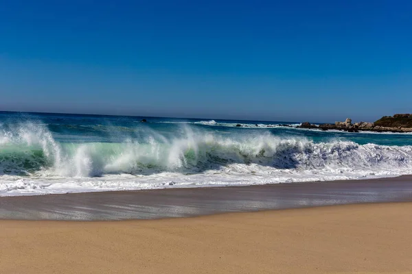 Beautiful Beach Waves Blue Sky — Stock Photo, Image