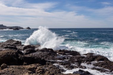 Deniz kıyısının güzel manzarası