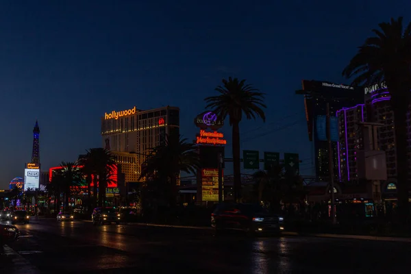 Éjszakai Kilátás Város Las Vegas Nevada Minket — Stock Fotó