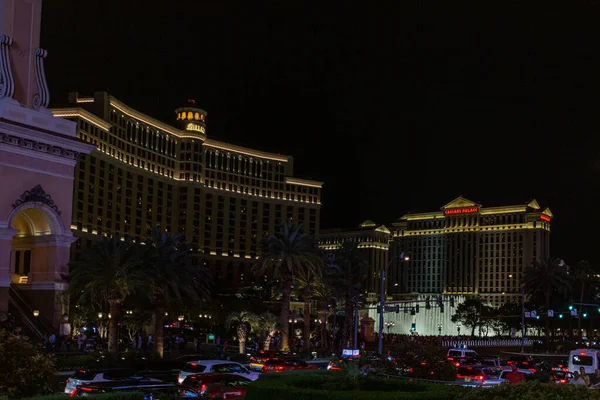 Las Vegas Nevada Usa Widok Hotel Kasyno Nocy — Zdjęcie stockowe