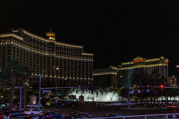 Las Vegas Nevada Uitzicht Het Hotel Casino Nachts — Stockfoto