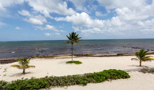 Welcome Beach Sea Blue Sky Puerto Moreles — Fotografia de Stock