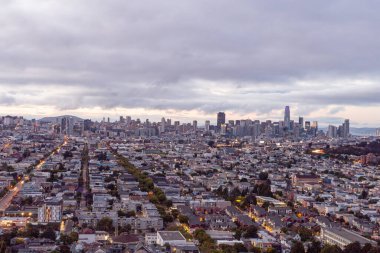 aerial view of the city of San Francisco CA USA
