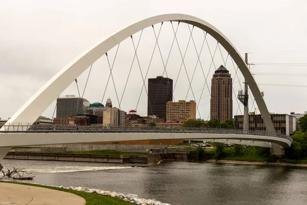 View City Des Moines Iowa Usa — Foto de Stock