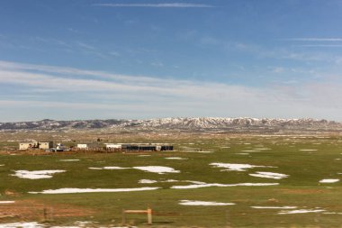 view of the hills with snow