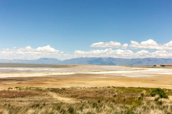 beautiful landscape with a salt lake in the salt lake city UT