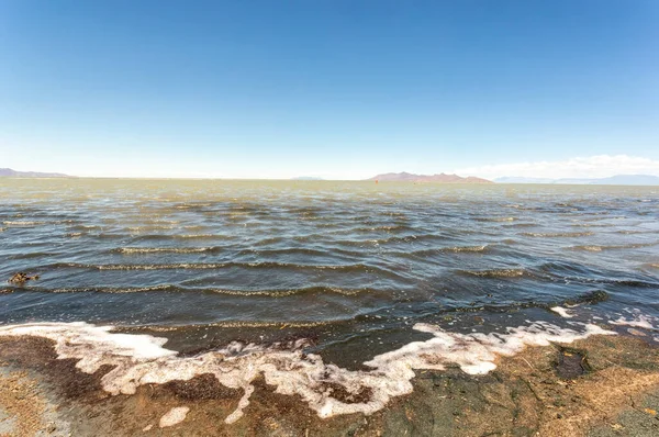 beautiful landscape with a salt lake in salt lake city UT