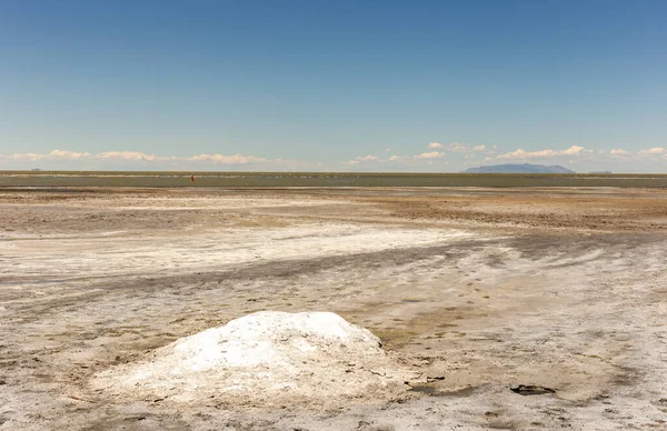 beautiful landscape of the salt lake in salt lake city