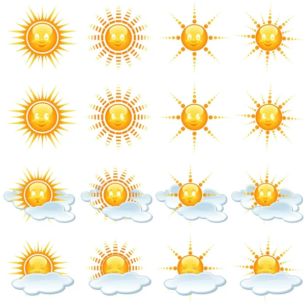 Sun Icons Collection — Stock Photo, Image