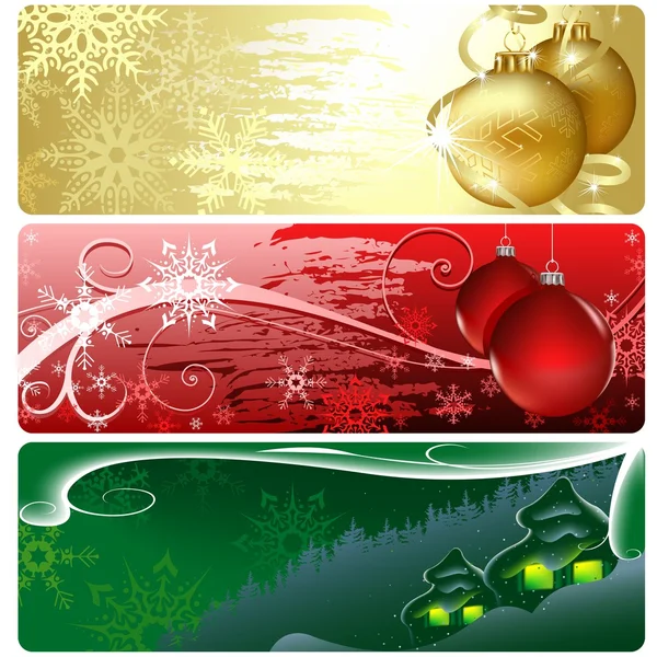 Kerstmis banners — Stockvector