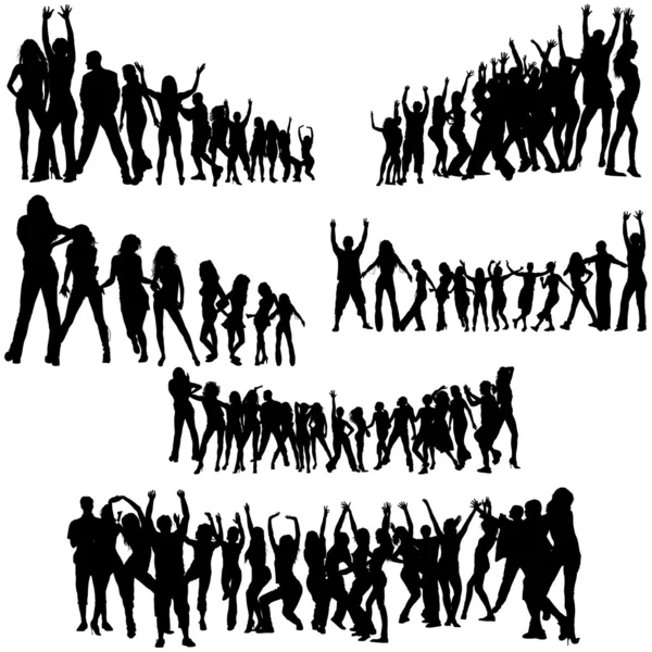 kalabalık silhouettes