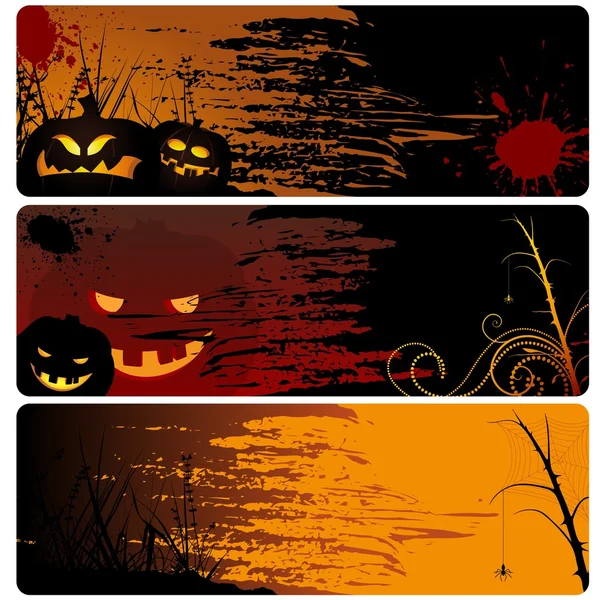 Ensemble de bannière Halloween — Image vectorielle