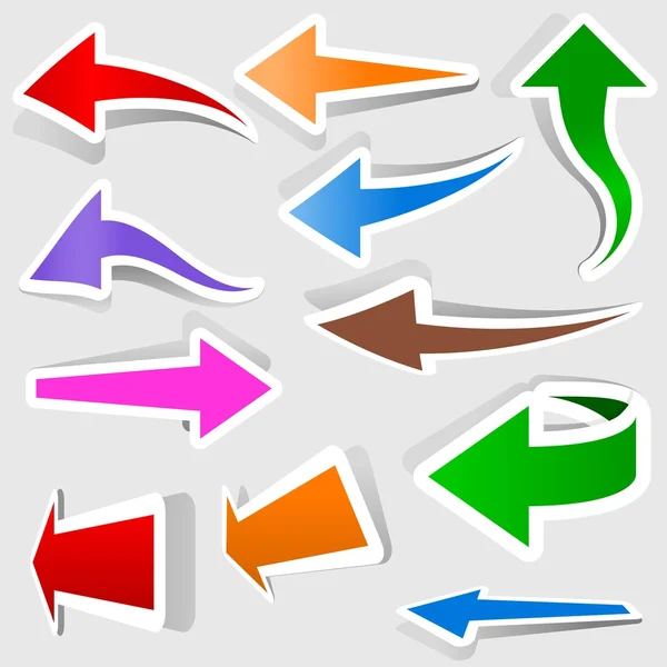 Flèches colorées — Image vectorielle