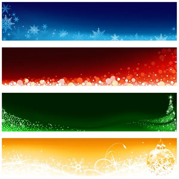 Christmas Banner Set — Stock Vector