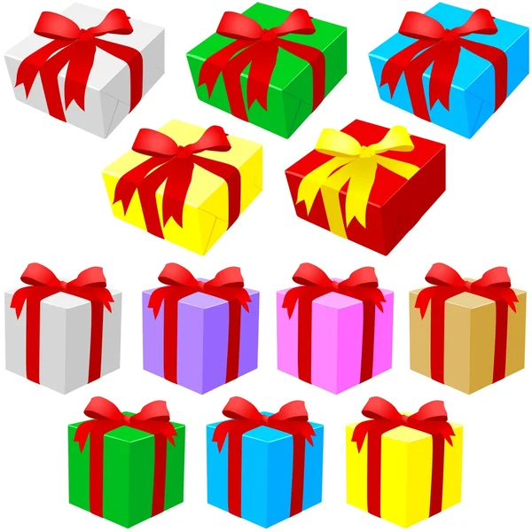 Gift Box Set — Stock Vector