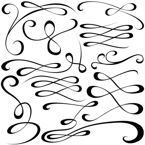 Éléments de conception calligraphique — Image vectorielle