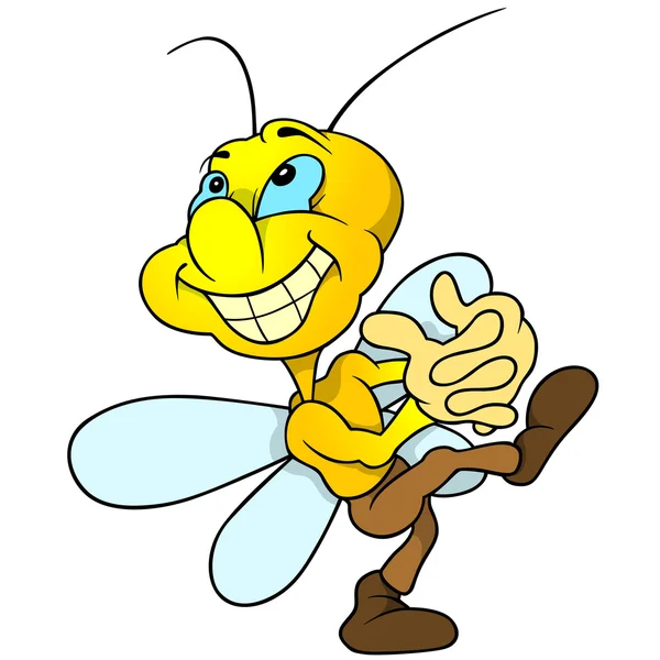 幸福的黄色小虫 — 图库矢量图片
