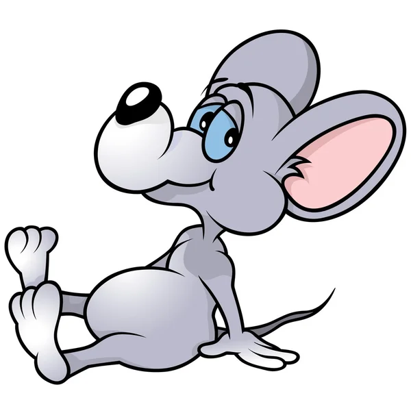Mouse Albert Seduto — Vettoriale Stock