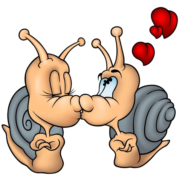 Snail Love — Stock Vector