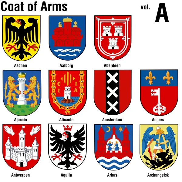 Colección escudo de armas — Archivo Imágenes Vectoriales