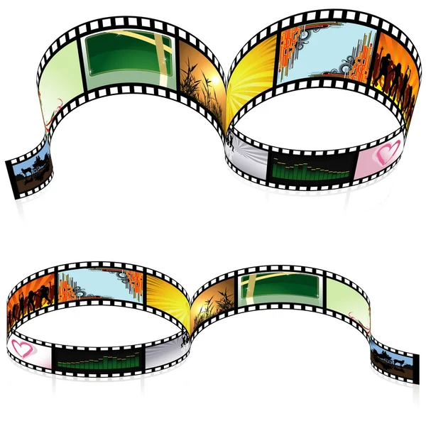 Gekleurde filmstrip — Stockvector