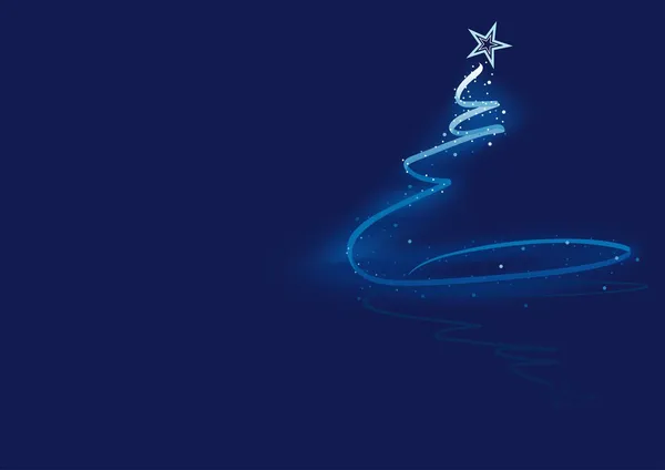 Árbol de Navidad abstracto azul — Vector de stock