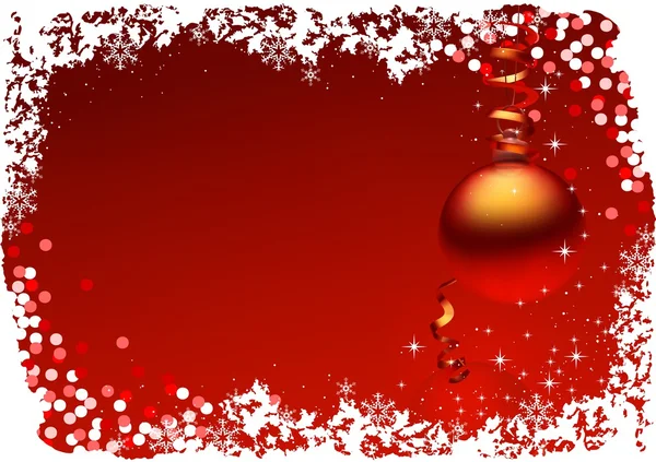 Tarjeta roja de Navidad — Vector de stock