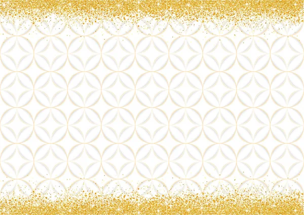 Abstrakcyjne Tło Weselne Błyszczącym Złotym Piaskiem Eleganckim Kolistym Geometrycznym Wzorem — Wektor stockowy