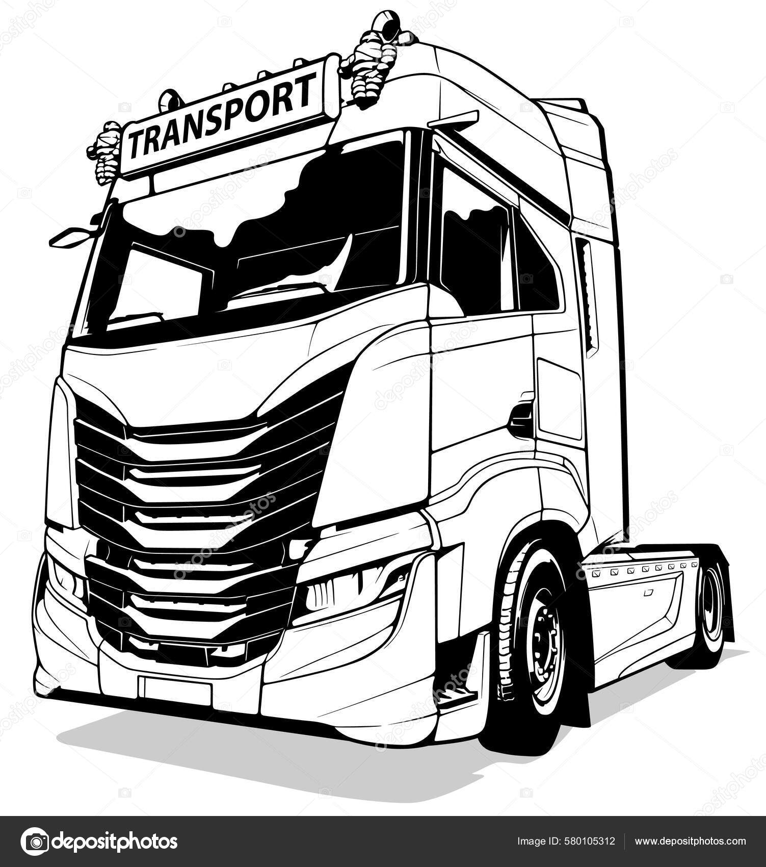 Vetores de Trator e mais imagens de Caminhão - Caminhão, Desenho, Esboço -  iStock