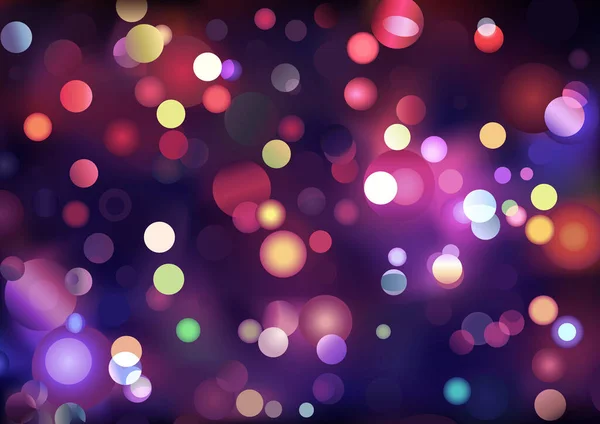 Luces Navidad Coloridas Con Efecto Bokeh Iluminación Mágica Fondo Borroso — Vector de stock