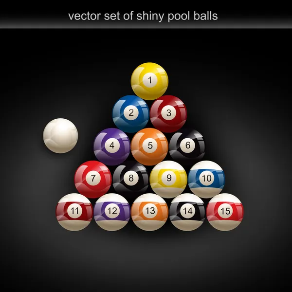 Glansigt pool bollen — Stock vektor