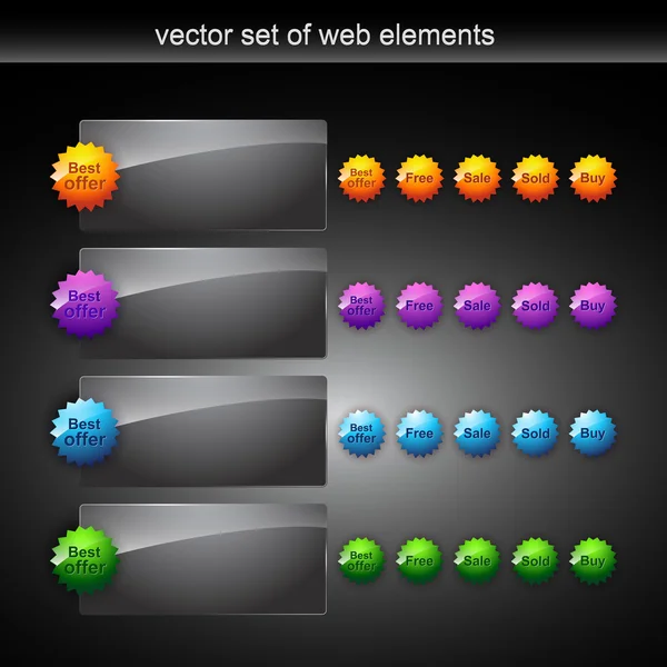 Elementi web vettoriali — Vettoriale Stock