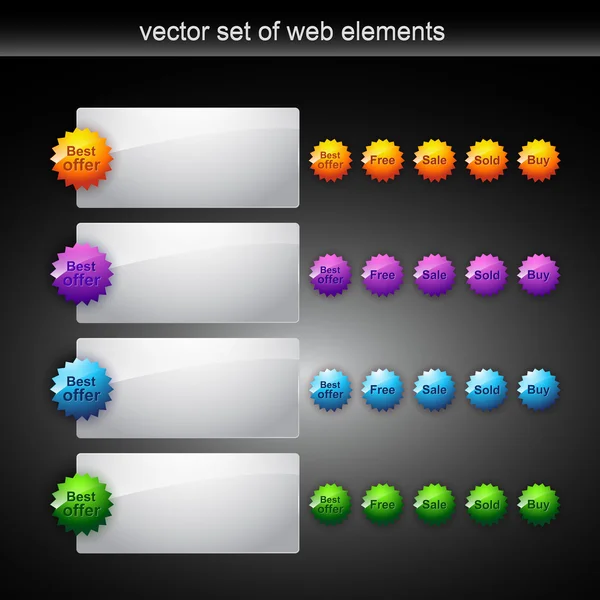 Elemento web — Vector de stock