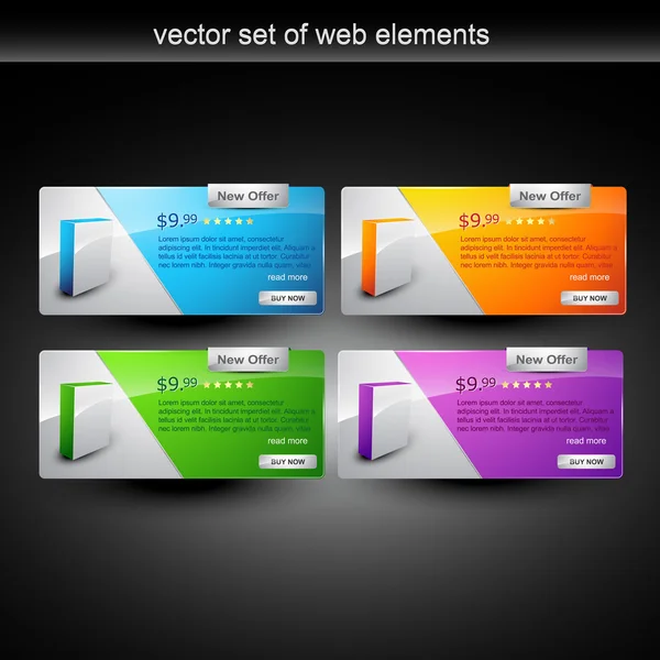 Elemento web — Vetor de Stock