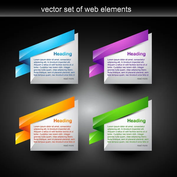 Elemento web Vector De Stock