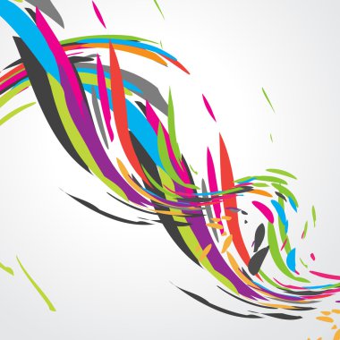 soyut renkli dalga tasarımı