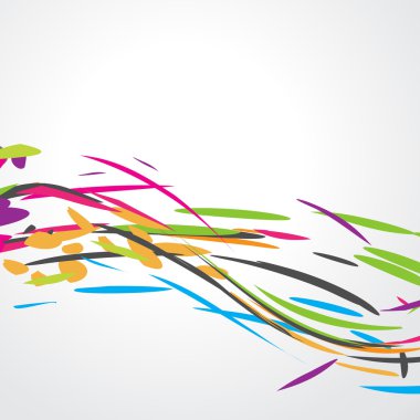 soyut renkli dalga tasarımı