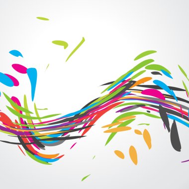 soyut renkli dalga tasarımı