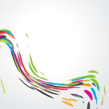 soyut renkli dalga tasarımı