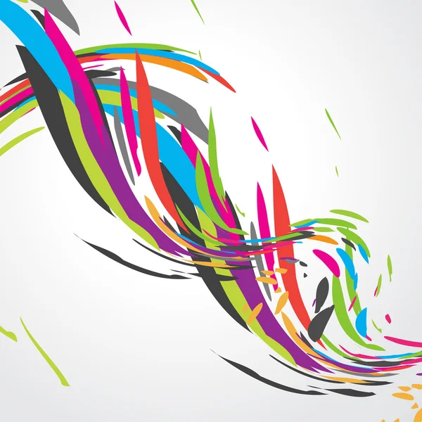 Diseño de onda colorido abstracto — Vector de stock