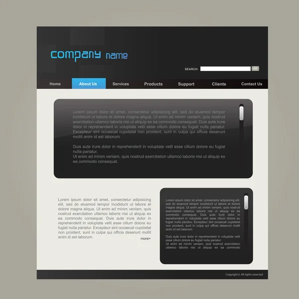 ウェブサイトテンプレート — ストックベクタ