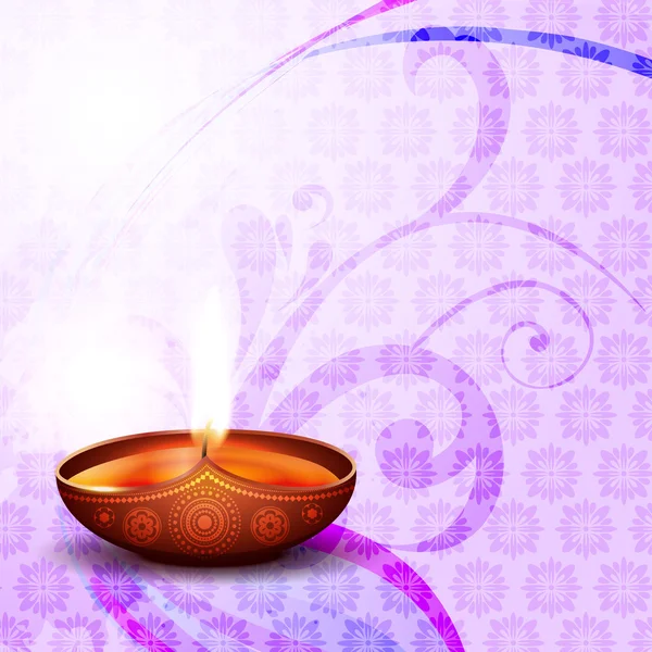 Diwali festival diya — Stockvector