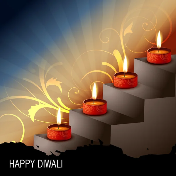 Festival de Diwali Diya —  Vetores de Stock
