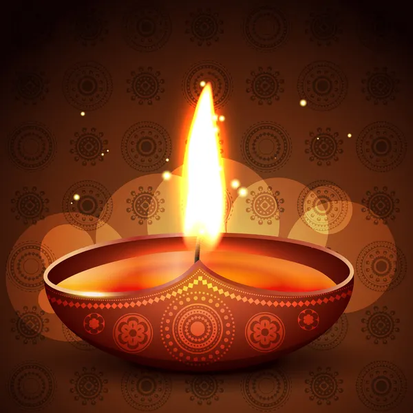 Vetor diwali diya —  Vetores de Stock