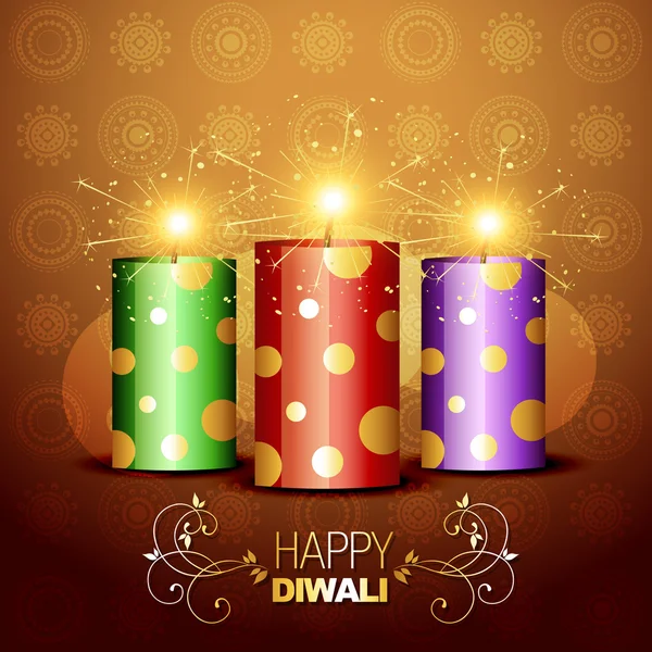 Diwali crackers fond — Image vectorielle