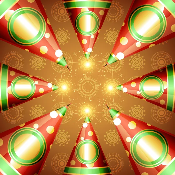 Diwali crackers fond — Image vectorielle