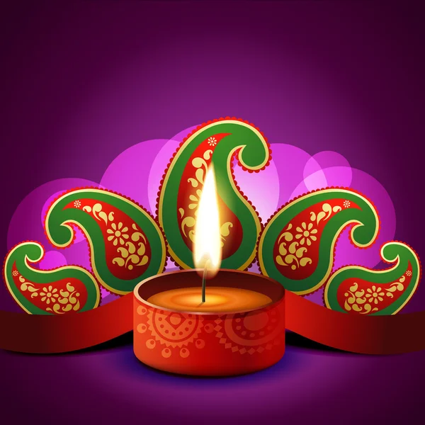 Vector diwali diya — Stock Vector