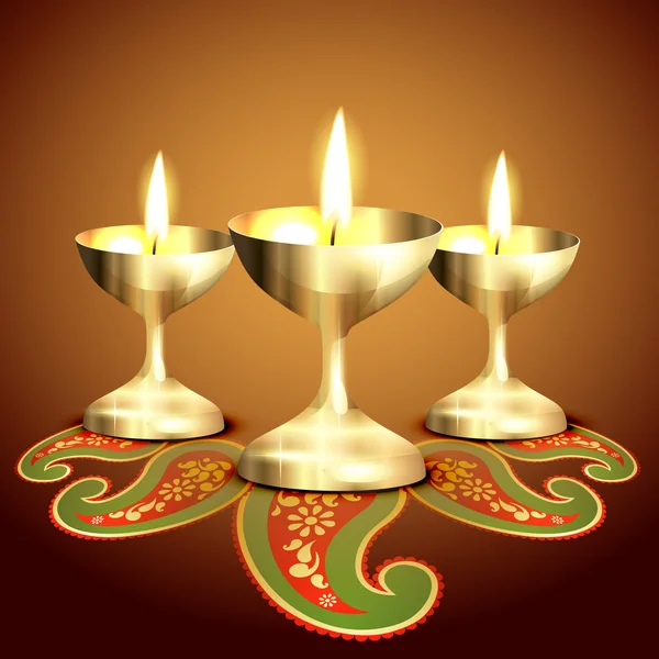 Lámpara de adoración india — Archivo Imágenes Vectoriales